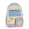 The New Japanese Ins High-value Sweet and Transparent Bag Schoolbag Female Contrasting Color Splicing Large-capacity Backpack