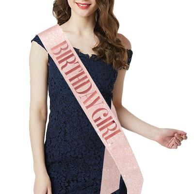 Handgefertigtes Geburtstags-Schärpen- und Kronen-Set - Premium Roségoldene Accessoires für Feiern