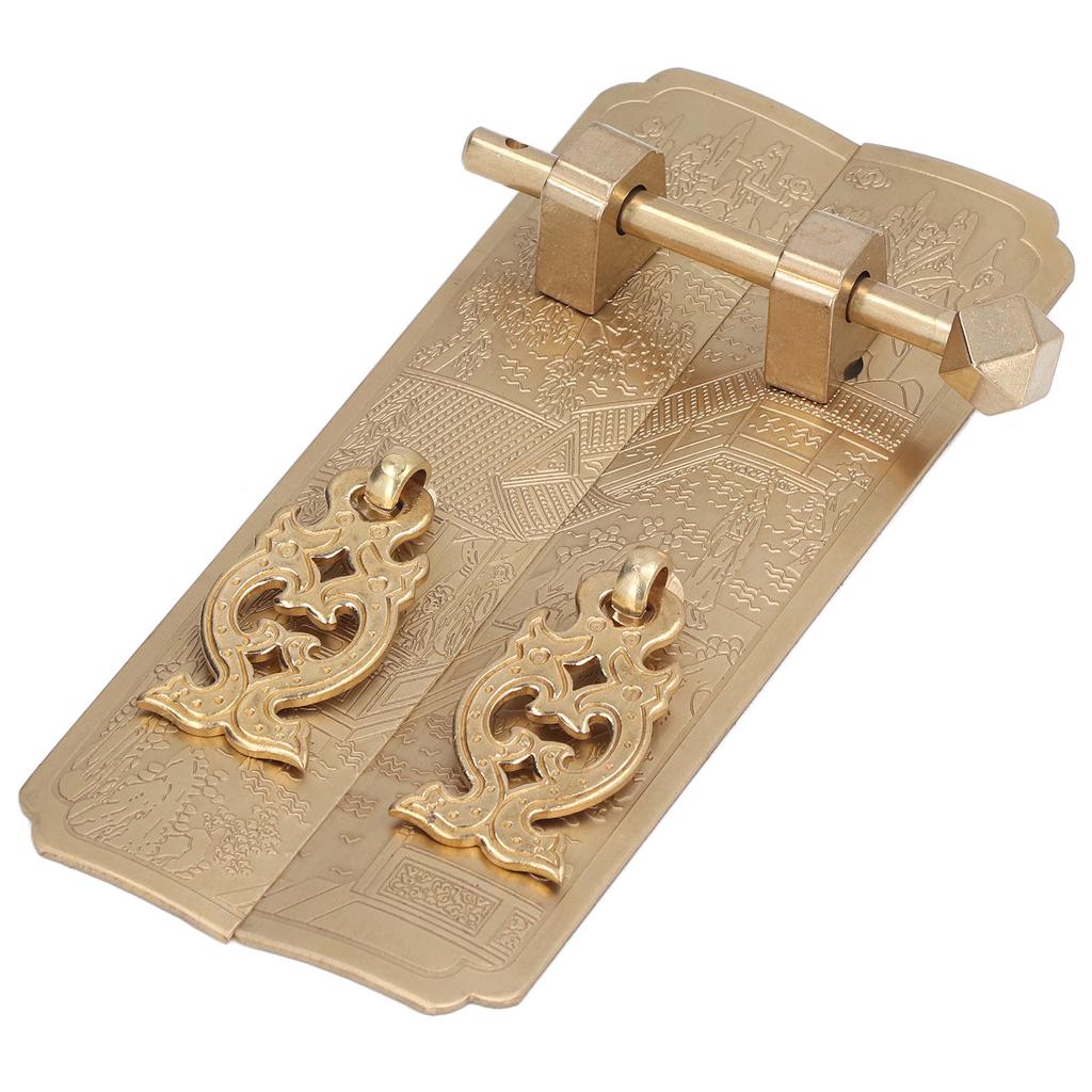 Cabinet Faceplate Retro Style Brass Material Landscape Character Pattern Decorative Cabinet Handles