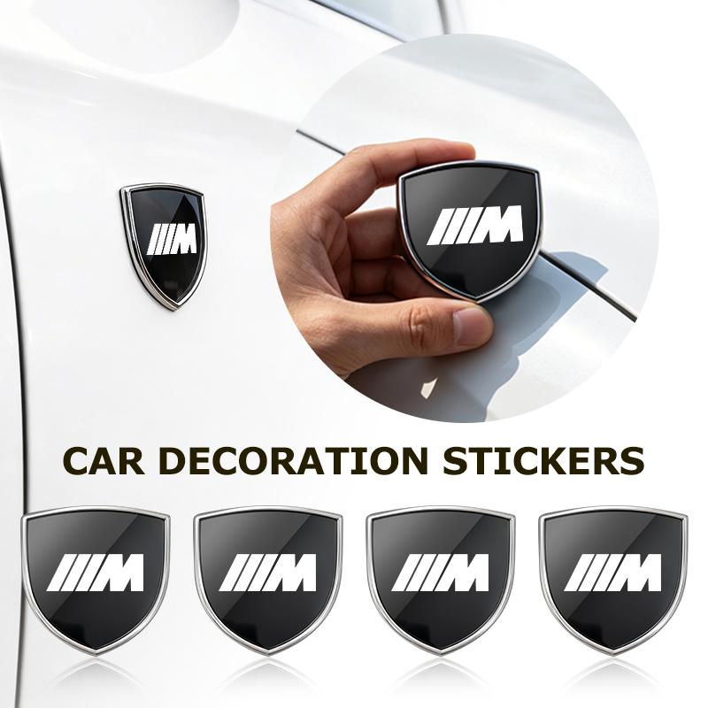 SNLL4 Car Body Logo Decoration Sticker 3D Stereo Alloy Modification For BMW Performance M E87 E30 E46 E28 F35 G20 E93 F20 X3 X