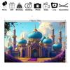 Purple Blue Magic Palace Backdrop Arabian Fantasy Castle Kids Birthday Baby Shower Photography Background