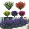 8 Bundles of Lifelike Artificial Flowers for Outdoor Home Garden Decor Vibrant Faux Plants for Patios and Walkways