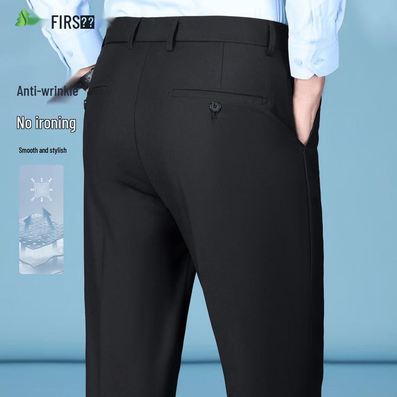 FIRS Men s Summer Wrinkle-Resistant Straight-Leg Trousers 175
