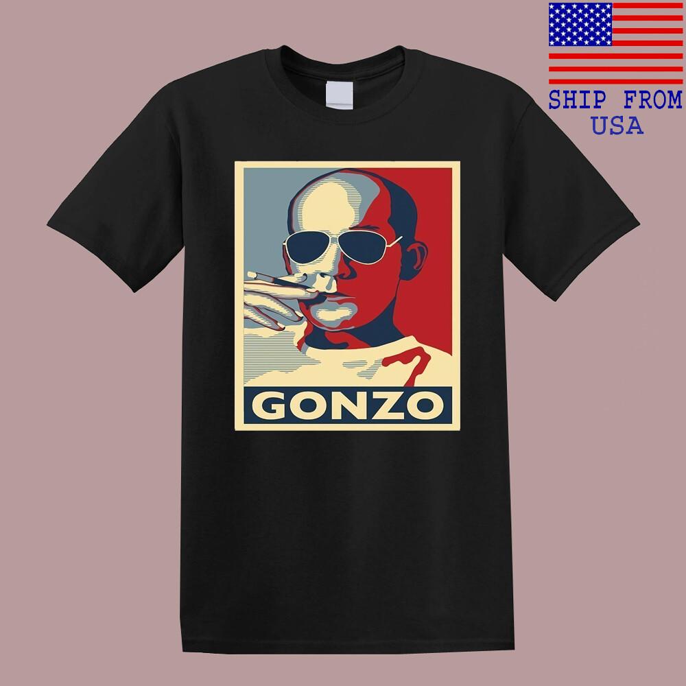 Hunter S Thompson GONZO Men#039;s Black Size S5XL Unisex T-Shirt M