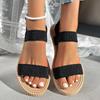 Fashion Lightweight Women's Flat Sandals Summer Fashion Elastic Band Roman Sandals Woman Comfortable Non Slip Beach Sandalias Mujer 2025