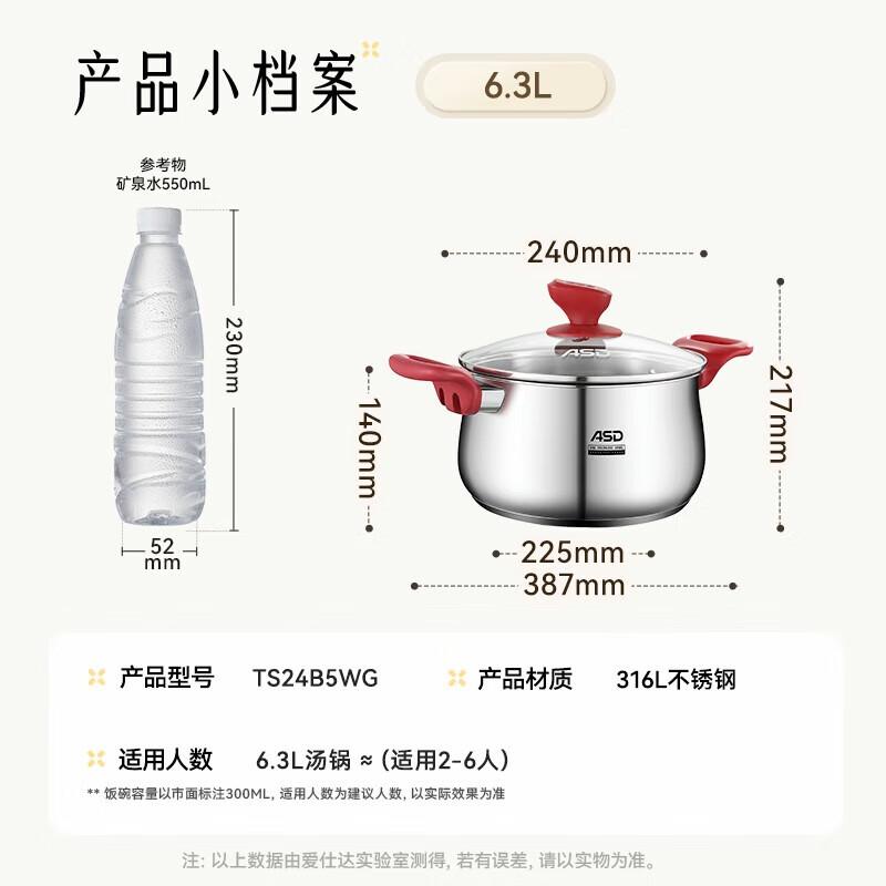 ASD 316L Stainless Steel Universal Soup Pot