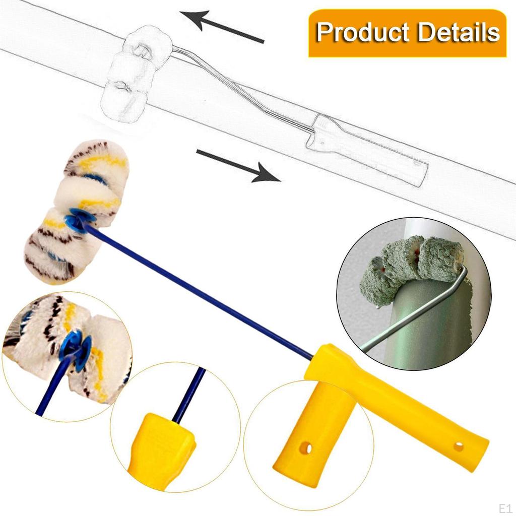 Paint Roller Tube Brush Multipurpose Lightweight for Curved Surface and Tight Space Elbow