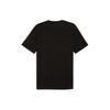 Puma Logo-Druck Atmungsaktives Kurzarm-T-Shirt Herren Oberteile Schwarz 682147-01