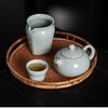 Powder Green Ru Kiln Teapot Single Pot High-grade Bright Glaze Ru Porcelain Retro Household Ceramic Kung Fu Tea Set