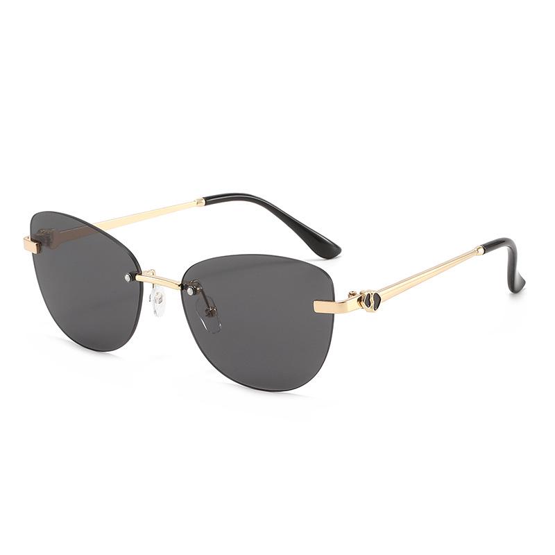 2026 Trendy Rimless Oval Heart-Shaped Sunglasses - Street Style Fashion for Women