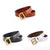 Classic Leather Belt For Women With D Shaped Buckle And Casual Style For Office Or Daily Wear
