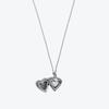 Rush Off Heart Socket Pendant Chain Necklace (Silver Plated)