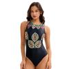 Sleeveless Swimsuit Women's Bohemian Printed Sexy Triangle Swimsuit