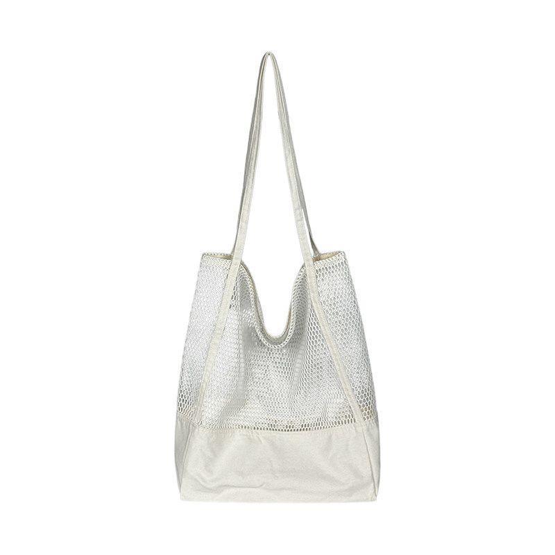 Tote Bag - Large Capacity Single Shoulder Bag - Beach Bag for Vacation - Woven Net Bag