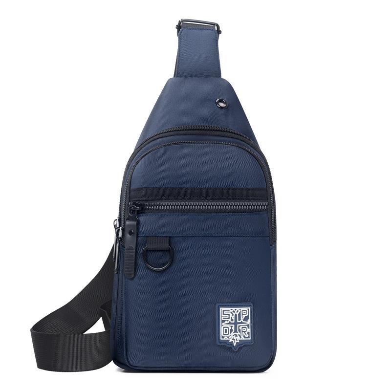 New men's breast bag sports and leisure chest bag Oxford cloth waterproof and wear-resistant trend high-end shoulder small backpack