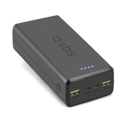 Powerbank 30000 mAh USB-C USB-A - schwarz