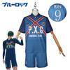 Blue Lock Cosplay Atletisch Korte Mouw Wedstrijdshirt Rin Itoshi Middelbare School Sportset Shido Ryusei Anime Outfit Voor Spel Rollenspel