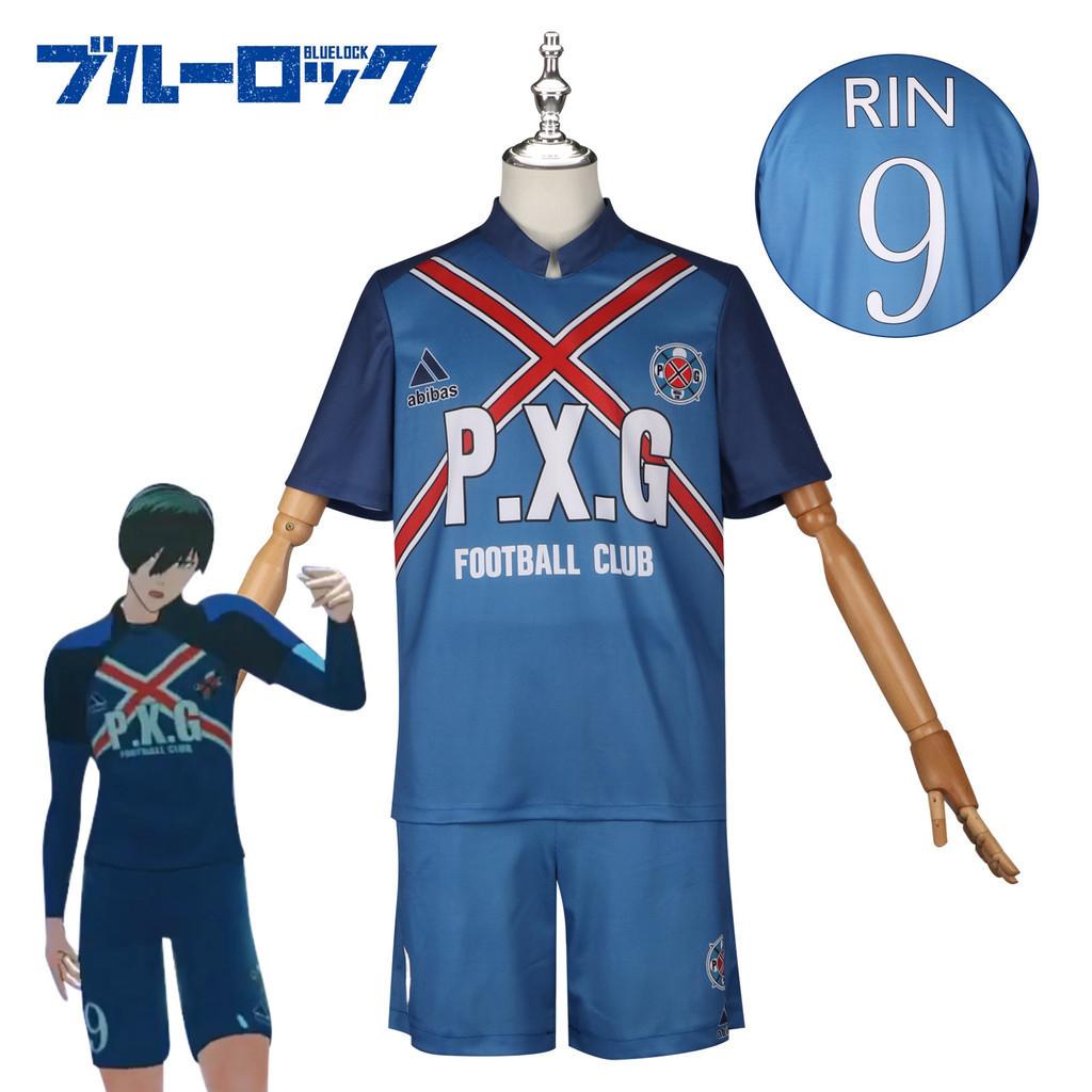 Blue Lock Cosplay Atletisch Korte Mouw Wedstrijdshirt Rin Itoshi Middelbare School Sportset Shido Ryusei Anime Outfit Voor Spel Rollenspel