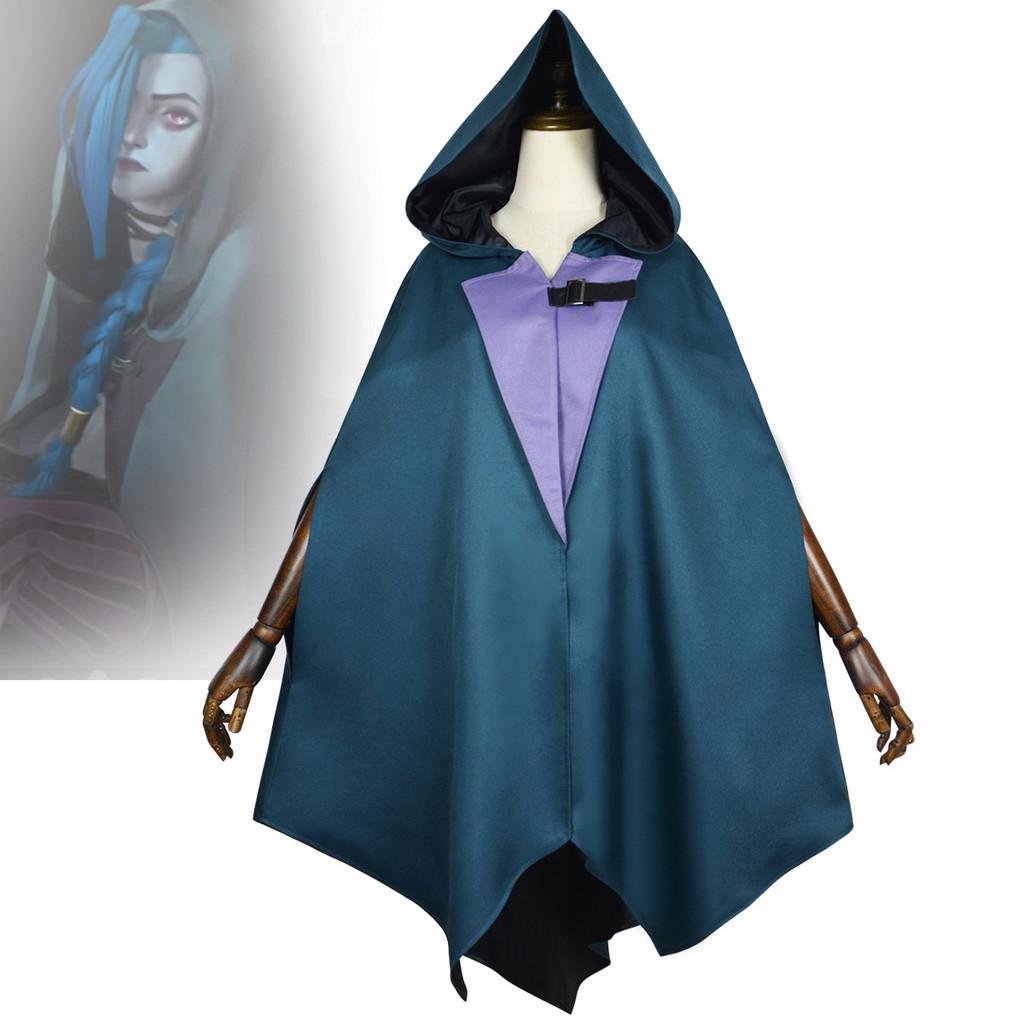 Arcane League Of Legends Jinx Cosplay Cloak With Polyester Fabric For Halloween And Role Play