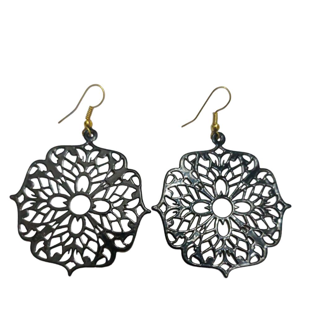 @ Unique Earrings Plaid Hollow Alloy Plating Earrings For Ladies Girls Zr-1537-60%Off