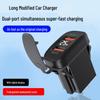 Dual USB Onboard Charger for Car/Motorcycle with Digital Display, 12-24V