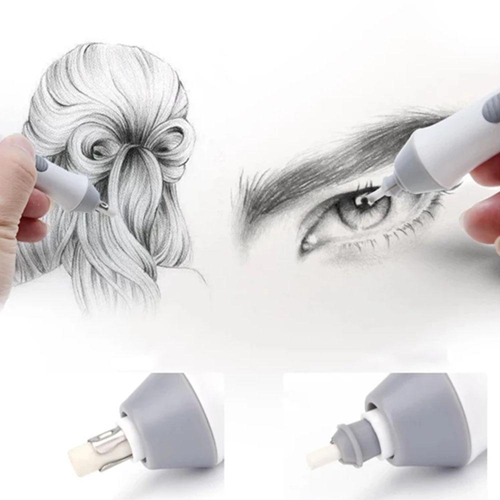 Electric Eraser for Sketching Drawing Rubber Automatical Eraser with refills