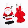 4Pcs Christmas Cutlery Holder Knife Fork Pocket Bags Santa Claus Home Dinner Ornament Decor Xmas Tableware Cover Set