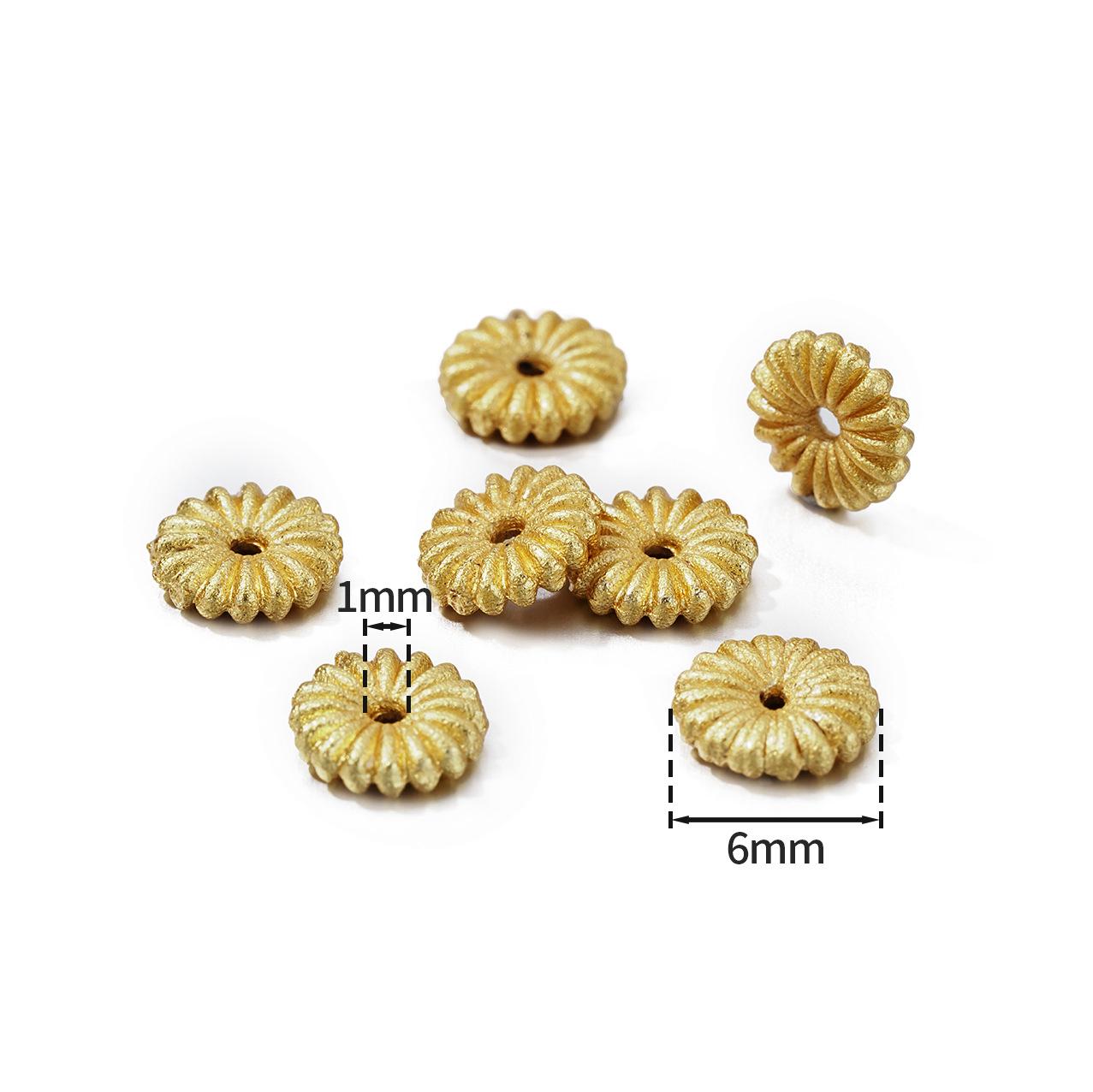 Zinc Alloy Alluvial Gold Beads 5 pcs/pack