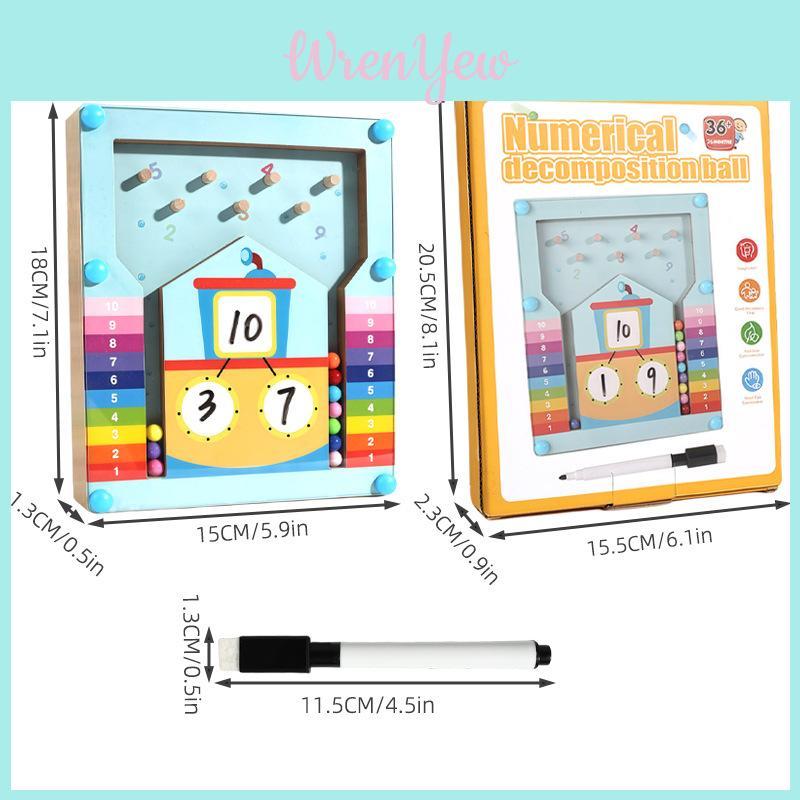 Wooden Kids Math Decomposition Bead Toy For Early Learning Educational Gift