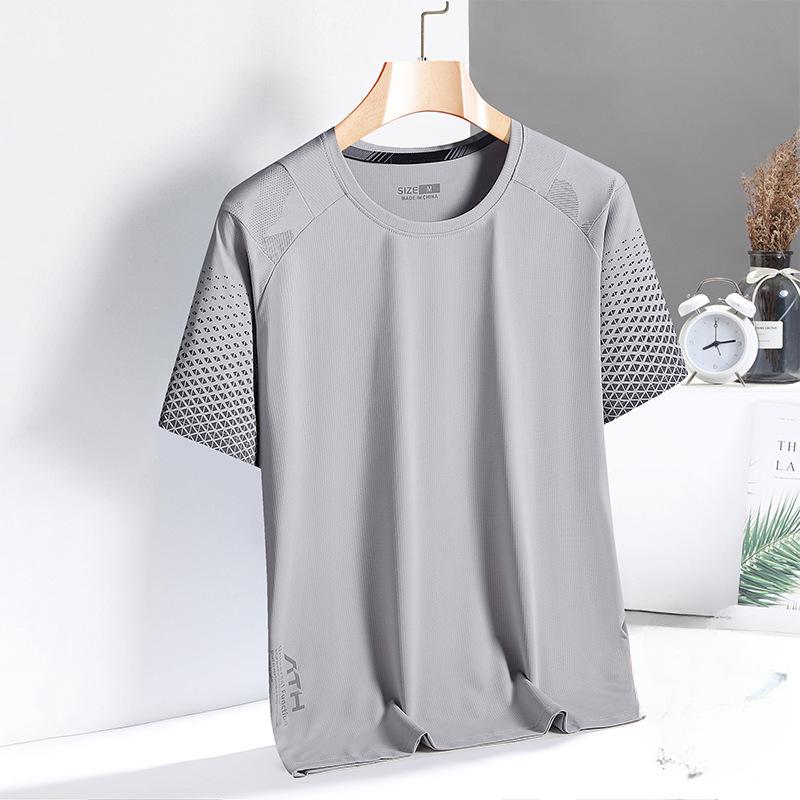 

Новая летняя футболка с короткими рукавами, мужская быстросохнущая футболка с короткими рукавами для фитнеса и спорта на открытом воздухе