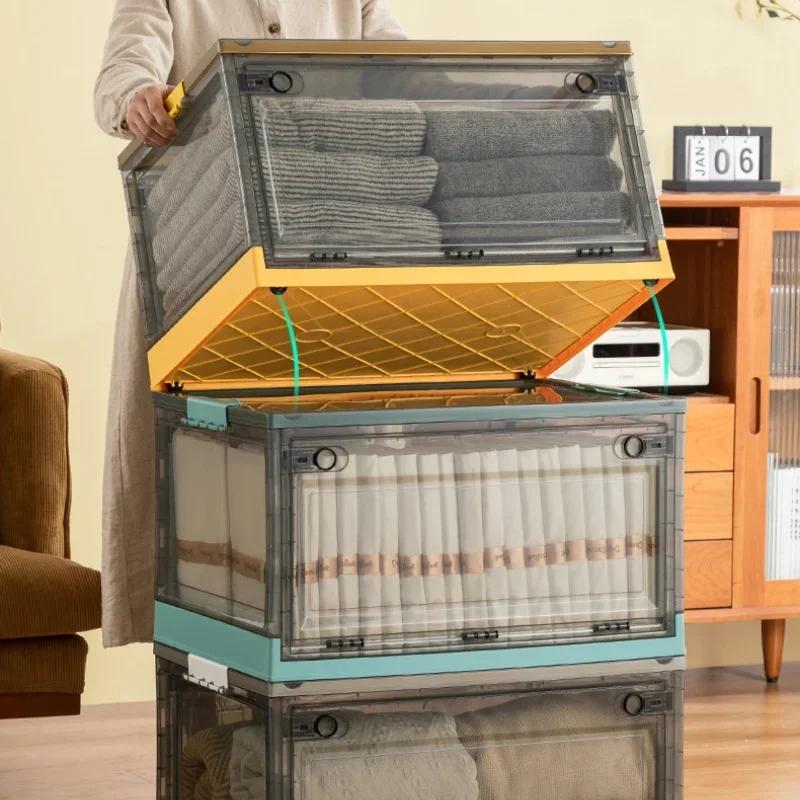 Foldable Large Capacity Storage Box - Wardrobe Organizer for Clothes Toys Snacks Books & Shoes Suitable for Car & Household Use