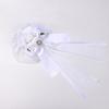 Lace Rose Flower Hair Clip Hair Styling Accessory with Long Ribbon Tails, Gothic Spring Clip for Women Costume Styling and Decoration Wear