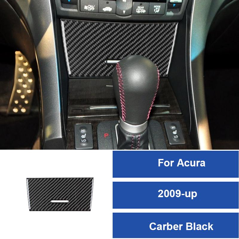 Real Carbon Fiber Sticker For Acura TSX 2009-2014 Center control storage Panel Trim Cover Car Interior Accessories