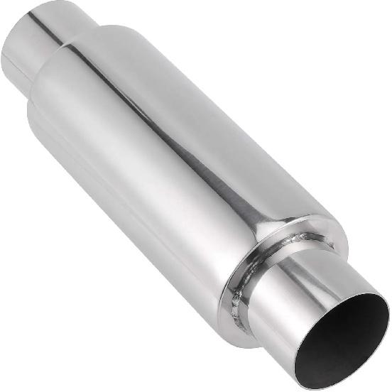 Universeller 3"/2,5" /2"/2,25" Auspuffschalldämpferrohr Resonator Auto-Rohr Spiral-Schalldämpfer Tiefer Klang 13,8" Länge Edelstahl Resonato