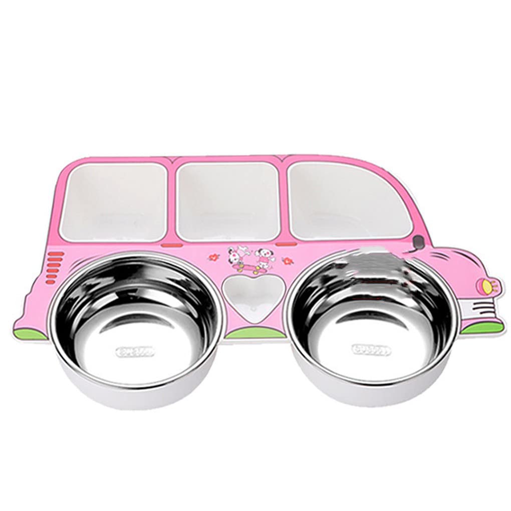 

Lunch Plate Divided Plate Lunch Fast Food 304 Stainless Steel Car Character Large Nutritionally Balanced Red [TAOHUA] Set, Plates, Children s Set,