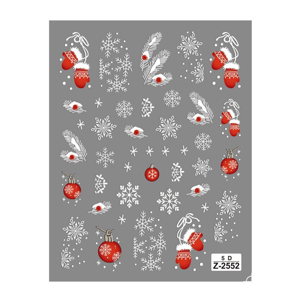 

Рождественские наклейки для ногтей — узоры снежинок и снеговиков, самоклеящиеся, матовая отделка, праздничные украшения для ногтей, которые легко прикрепить! Z-2552