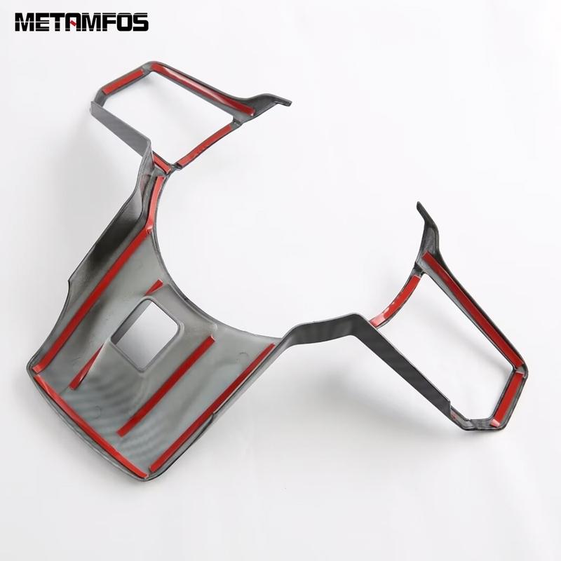 Steering Wheel Cover Molding Trim For Mitsubishi Triton L200 2024 2025 2026 Carbon Fiber Interior Accessories Car Styling