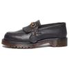 Leder Britische Mode Quaste Niedrige Freizeitschuhe Unisex Freizeitschuhe Schwarz 30610001