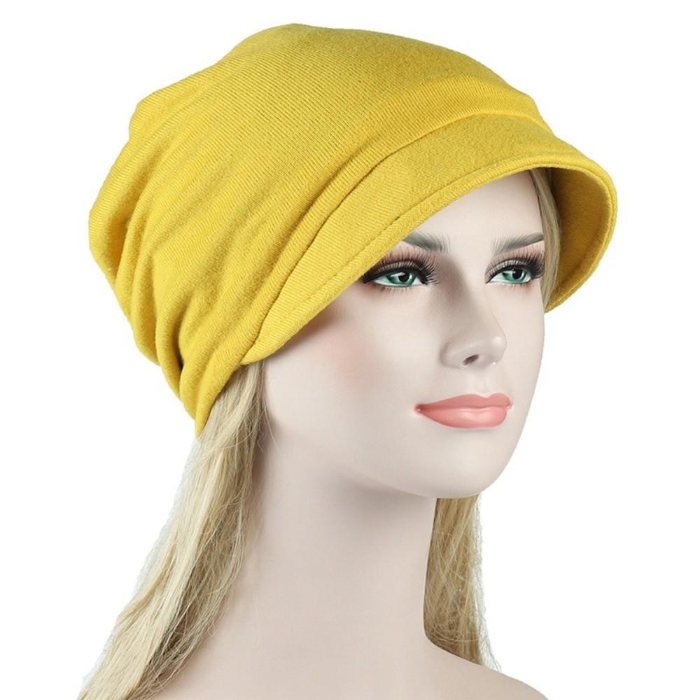With Brim Brimmed Basin Hat Sun Protection Turban Hat Versatile Headwear Hats  Bald Confinement