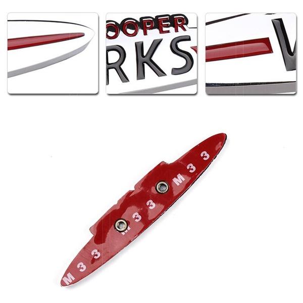 3D JCW Metal Car Logo Badge Stickers for MINI Cooper Head Grill S ONE Clubman Countryman R55 R56 F55 F56 R60 R61 F54 F57 R52 F56