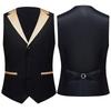Fashion New Men's Casual Black Blazer Sets 3 Pcs/ Multicolor Small Shawl Collar Party Wedding Singer Show Suit Jacket Pants Vest