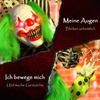 Stackable Halloween animatronics clowns with red glowing eyes for indoor party props