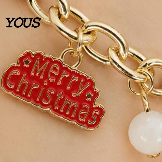 Wrist Accessories Christmas Bracelets, Red Green String Bracelet, Adjustable Charm Bracelet Luminous Wristbands with Glow in The Dark Bead for