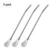 3-Piece Stainless Steel Straw Spoon Set