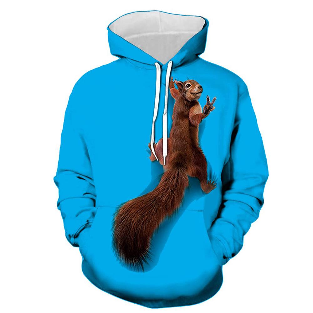 Sweats à capuche animaux drôles Graphique écureuil Imprimé 3D Homme Femme Mode Streetwear Pulls à capuche Sweat-shirts à capuche Vêtements pour enfants