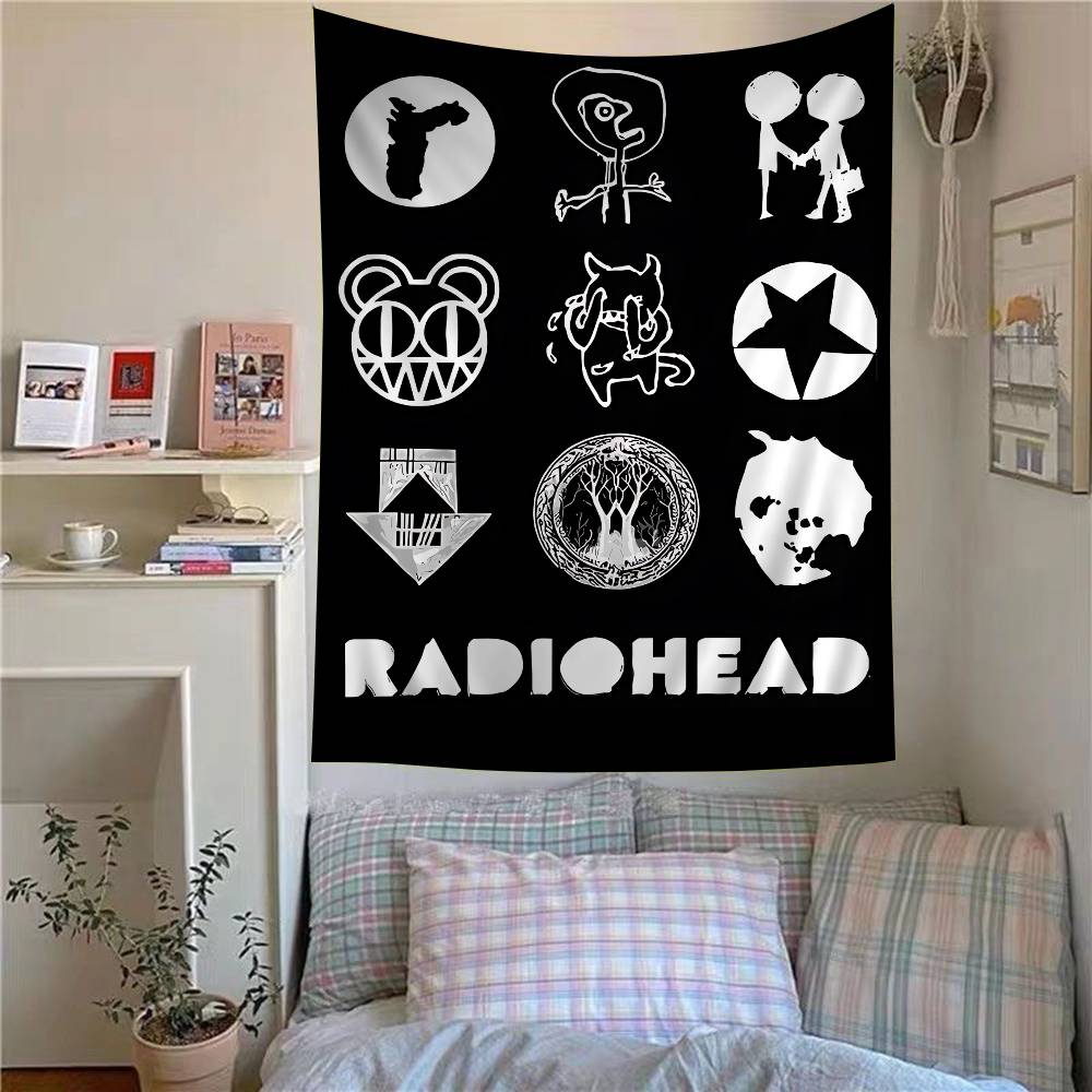 Band RRadioheades Hanging Bohemian Tapestry For Living Room Home Dorm Decor Japanese Tapestry