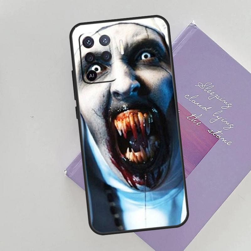 The Nun Valak Horror Phone Case For Oppo A54 A74 A94 A15 A16 A17 A52 A72 A76 A96 A57 A58 A78 A98 A53S Cover Case