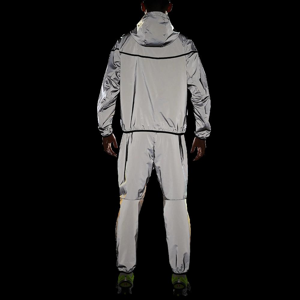 Nike Woven FW24 Flash Tech Series Hooded Zip Long Sleeve Jacket Men Jackets Reflective-Silver Black FZ7586-035