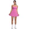 Anti Glare Base Sports Dress With Chest Cushion, Breathable Outdoor Golf Backless Camisole, Yoga Tennis Skirt For Women