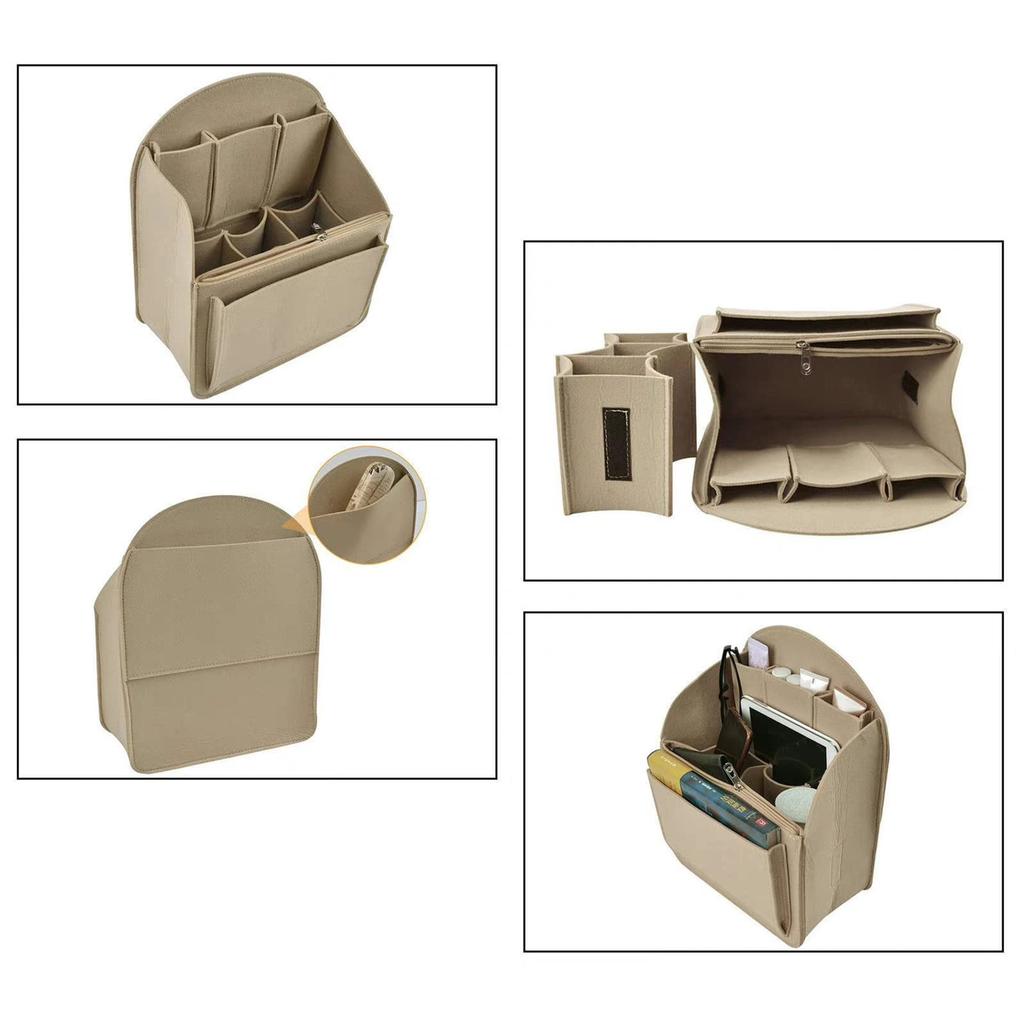 Makeup Backpack Organizer Felt Insert Bag Cosmetic Bags Fit Various Women Backpack Bags for Interior Travel Bag Portable Bag